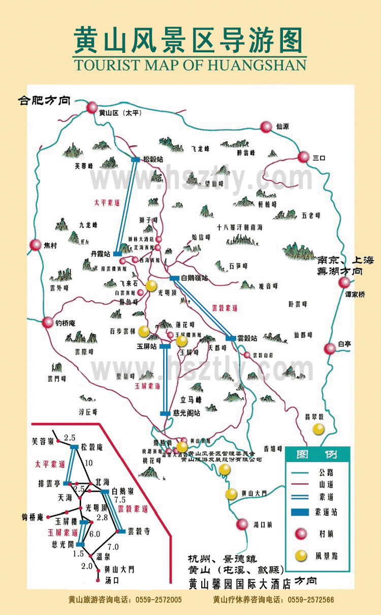黄山中铁旅游有限公司--黄山风景区导游图